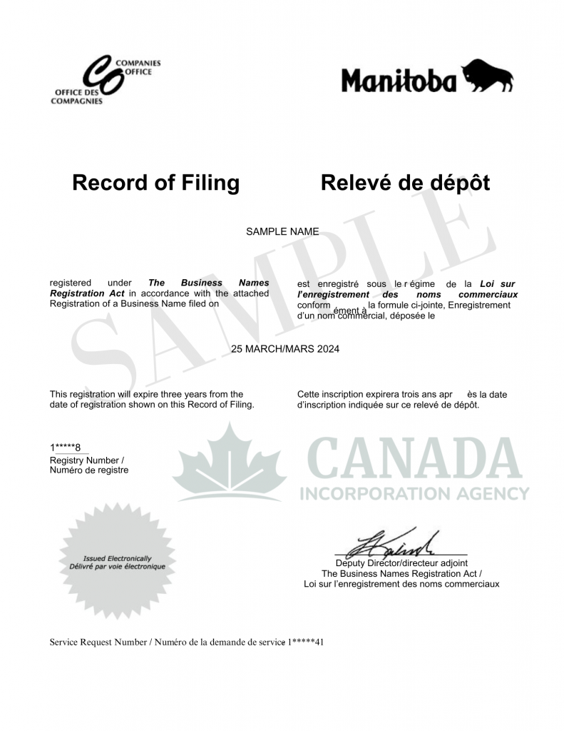 sole proprietorship manitoba