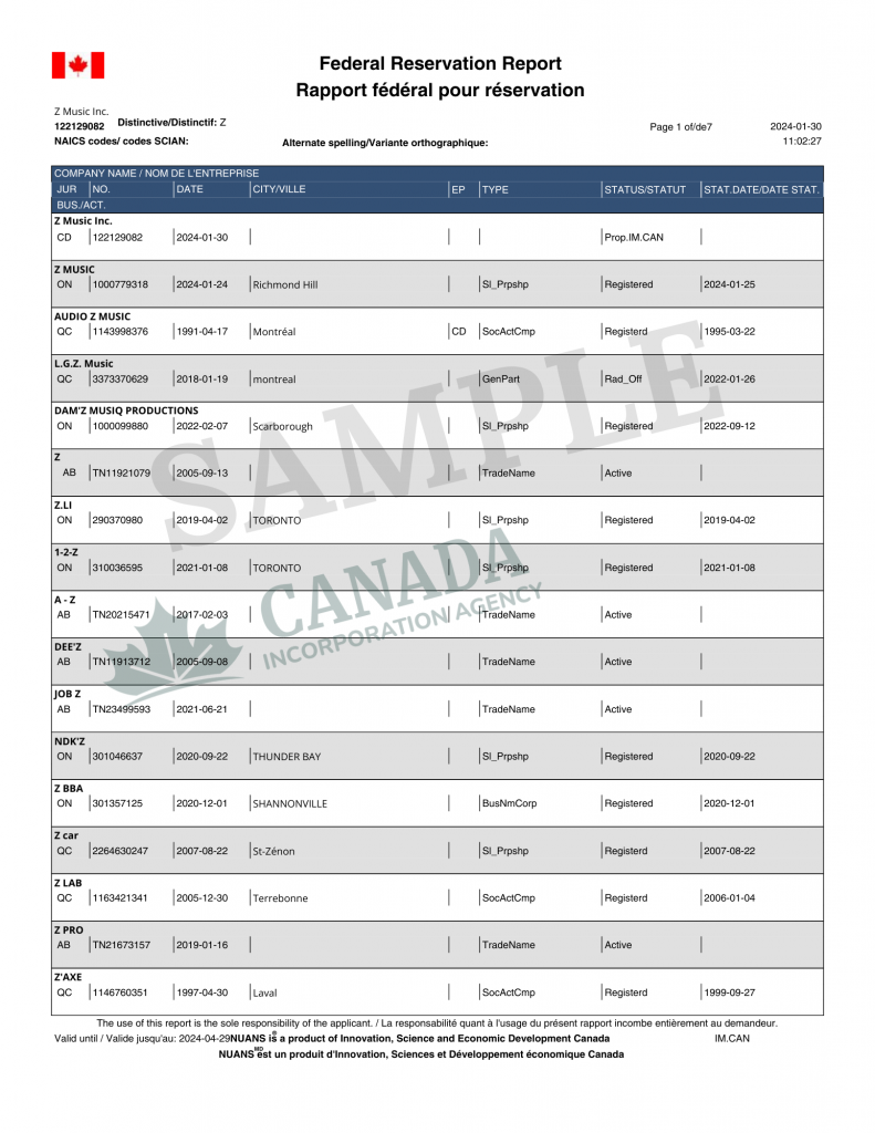 samples for Nuans report