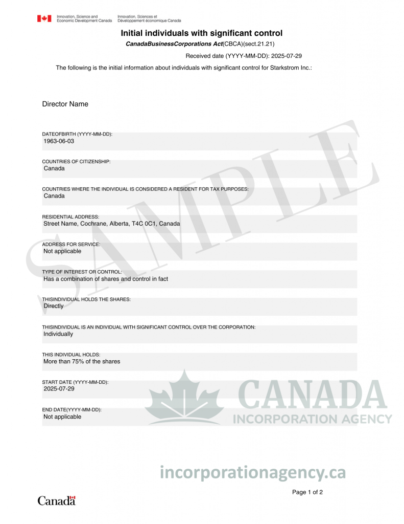 FEDERAL ISC COMPLIANCE FILING