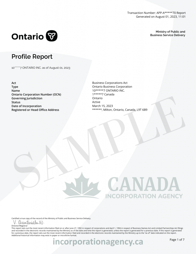 corporate profile report